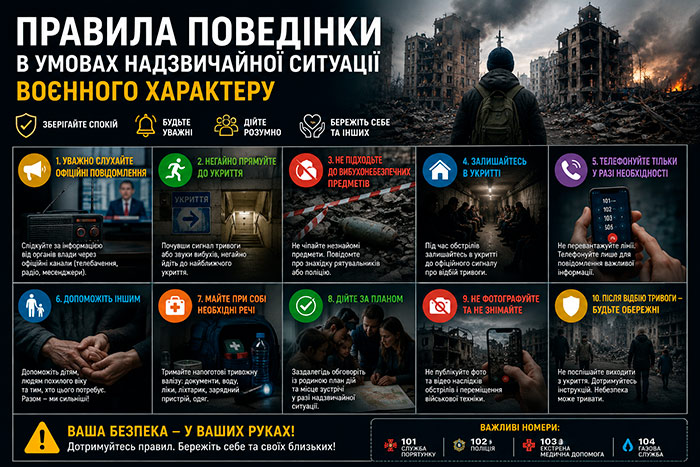 Правила поведінки під час воєнного стану