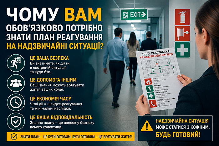 Навіщо треба знати План реагування на надзвичайні ситуації