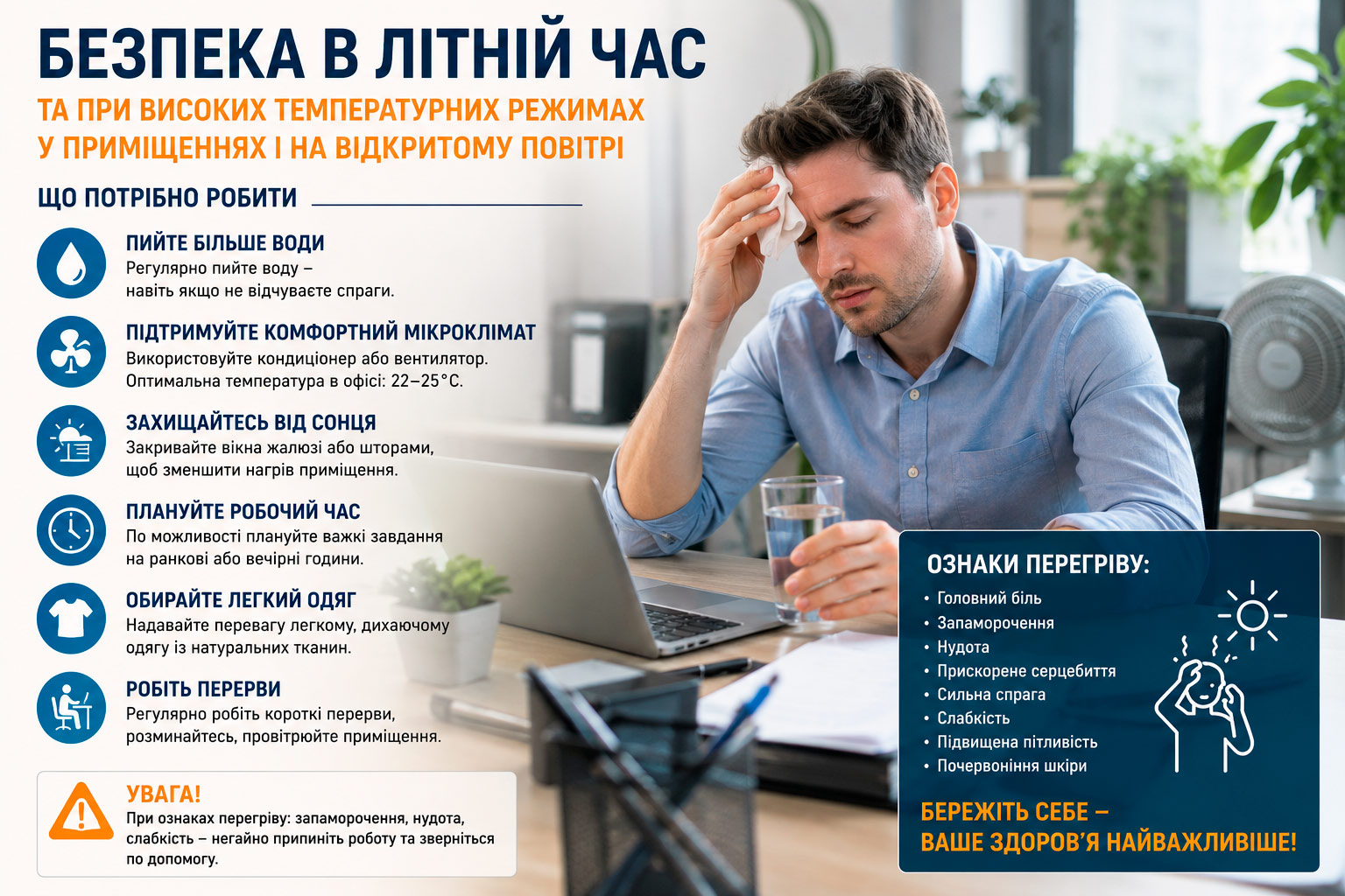 Як організувати безпечну роботу під час літньої спеки