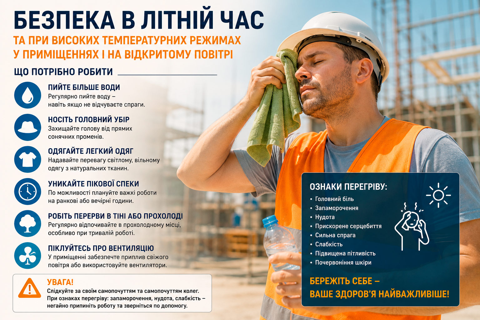 Тепловий удар, зневоднення, сонце: як пережити екстремальну спеку